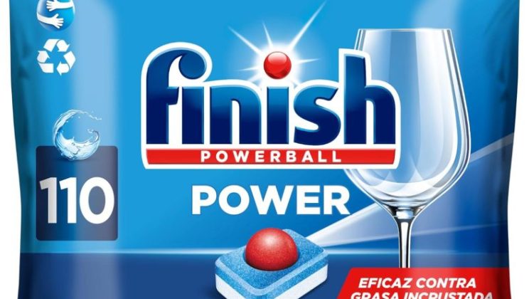 Ahorra tiempo y dinero con el pack de 110 pastillas para lavavajillas de Finish Powerball Power All in 1