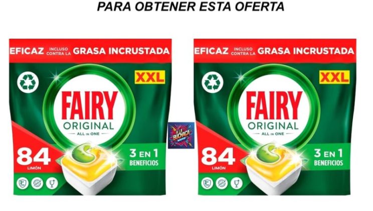 Descubre la magia de 168 CAPSULAS Fairy Original Todo En Uno Cápsulas De Lavavajillas con aroma a limón