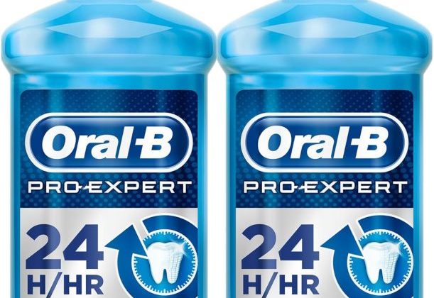 Mantén una higiene bucal profesional con el enjuague Oral-B Pro-Expert Protección Profesional en su pack ahorro 2×500 ml