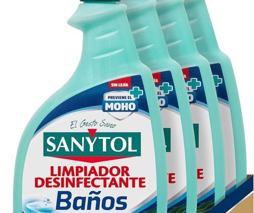 Descubre la eficacia del Pack de 4 x 750 ML de Sanytol para una limpieza profunda en tus baños Elimina bacterias, hongos y virus sin lejía con el poderoso Pack de 3L de Sanytol