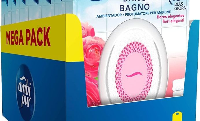 Mantén tu baño siempre perfumado con el PACK (8 x 45 días) 360 DIAS DE AMBIENTADOR de Ambipur
