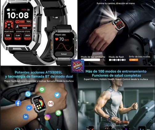 El compañero perfecto para los hombres en servicio: el reloj inteligente militar con batería de 100 días