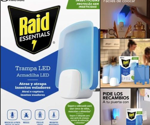 Elimina los insectos voladores en tu hogar con El Raid Essentials Flying Insect Light Trap