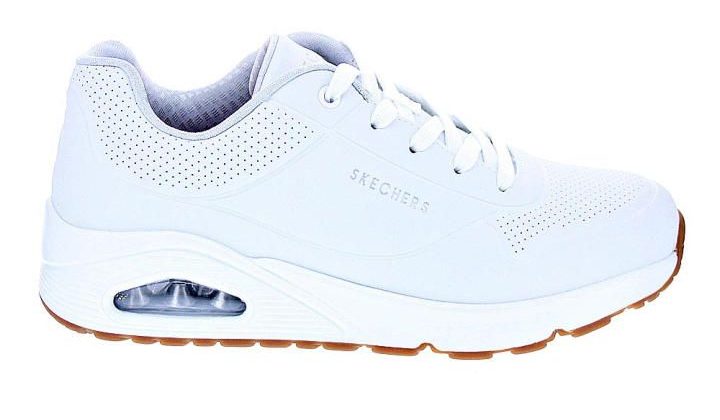 Descubre la comodidad y estilo de las zillas Skechers Uno Stand Blanco para mujeres en tallas 36 a 35