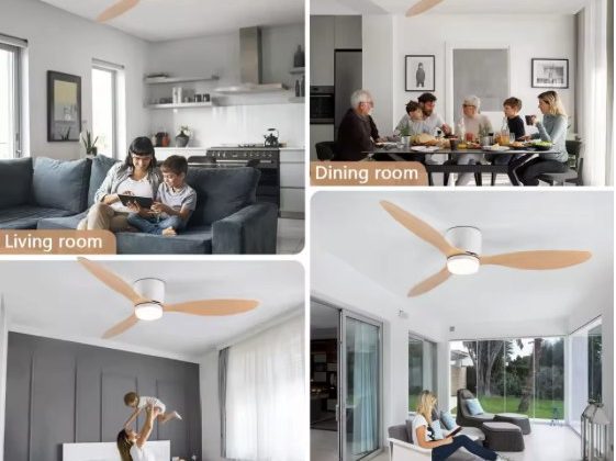 Descubre la comodidad y estilo del ventilador de techo con luz regulable y motor de CC
