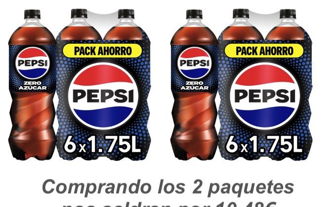 ¡Aprovecha esta oferta única! Compra 2 packs de Pepsi Zero y recibe un cupón de descuento de 5,00€