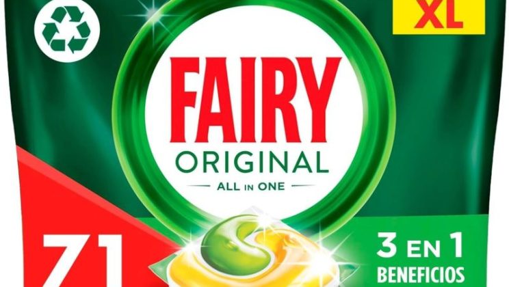 71 cápsulas de Fairy Original Todo En Uno: la solución perfecta para una limpieza impecable