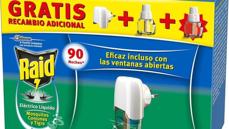 Raid – Difusor Eléctrico Anti Mosquitos comunes y Tigre Aroma com Aplicador y 2 Recambios, Blanco, Eucalipto OFERTA 🔻– 32 %