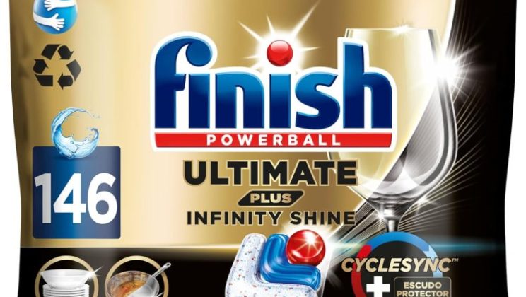La fórmula avanzada de Finish Ultimate Plus Infinity Shine: 146 pastillas para un acabado perfecto