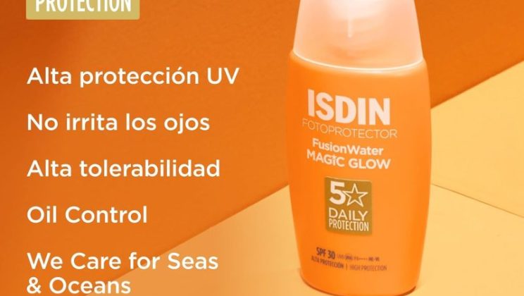 Descubre el secreto del brillo natural con ISDIN Fotoprotección Fusion Water MAGIC GLOW SPF 30 EN AMAZON 🔻 – 54 % de descuento