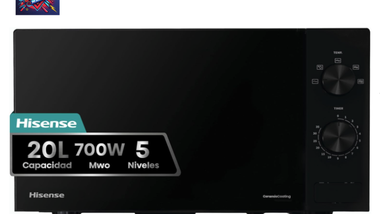 Ahorra tiempo y espacio con el microondas Hisense de 20 L: la solución perfecta para tu día a día