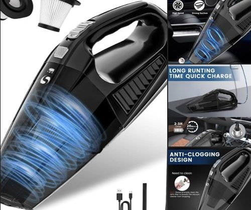 Mantén tu coche siempre limpio con la Aspiradora de Mano con Filtro HEPA Lavable ahora, en Amazon por 13,85€ con un 🔻 79 % de descuento