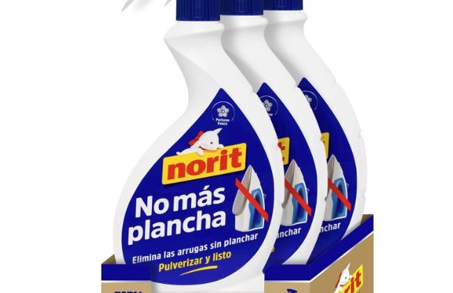 Elimina las arrugas sin esfuerzo con el pack de 3 x 500 ml de Norit No Más Plancha