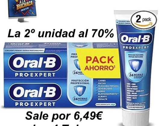 Descubre la protección profesional de Oral-B Pro-Expert en su pack ahorro 2×75 ml: la mejor opción para una salud bucal completa