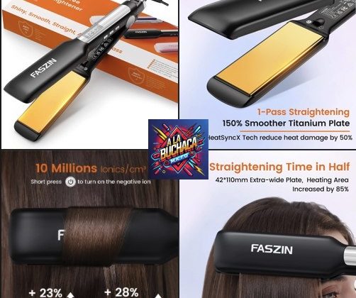 Descubre los beneficios de la Plancha de Pelo con Placa de 42 mm de Ancho y Titanio con Iones Negativos con 🔻– 85 % de descuento