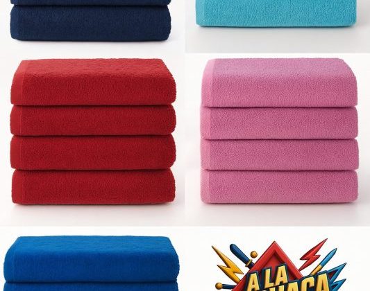 🧼 ¡COLOR Y SUAVIDAD EN CADA TOQUE! Pack de 4 toallas de cara 30×50 cm por 4,96€ un PRECIO WOW