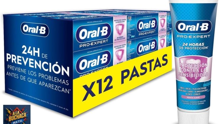 🎈¡SONRISA RADIANTE Y SIN MOLESTIAS! 🔻–34 % 🦷 Pack 12 Oral-B Pro-Expert Sensibilidad + Blanqueamiento
