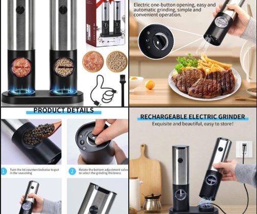 🎈MOMILO AL INSTANTE = MAS SABOR🔻–50 % + CÓDIGO Molinillo eléctrico sal/pimienta con LED