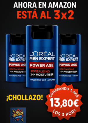 🎈 L’Oréal Men Expert Power Age 50ml 🔻AHORA 3×2 en Amazon 💄6,90 €
