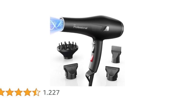 🎈 Secador de Pelo Profesional Iónico 🔻–85 % Ahora por 💄19,99 € + CÓDIGO