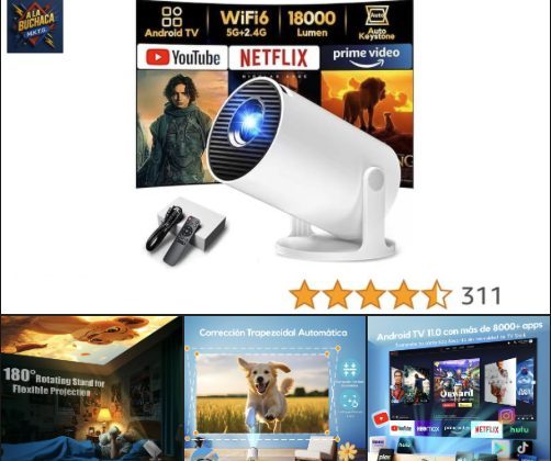 🎈Proyector Portátil WiFi 6 + Bluetooth 5.4 🔻–52 % Ahora por 💶52,99€ + CUPÓN + CÓDIGO