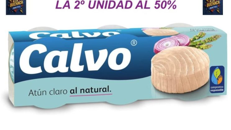 🎈 Calvo Atún Claro al Natural, pack 3 x 80g – 2ª UNIDAD al -50 %
