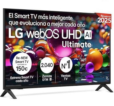 🎈 Smart TV LG 43″ UHD 4K WebOS 25 🔻–29 % Ahora por 💶313,65 € + CUPÓN