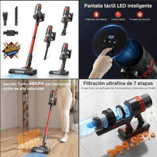 🚨 MEGA CHOLLO Aspiradora sin Cable 48KPA + LED + Autoportante 🔻–69 % Ahora por 🌀69,99€ + CUPÓN + CÓDIGO