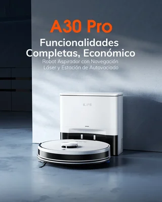 🎈 MEGA CHOLLO Robot Aspirador ILIFE A30 PRO 5000Pa + Fregona + Autovaciado 🔻–65 % Ahora por 🤖100,71 € + CÓDIGO