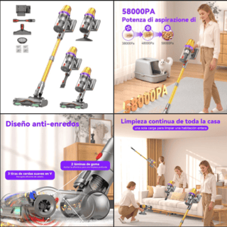 🧹 Aspiradora sin Cable Huhuba H9 650W / 58kPa 🔻–45 % Ahora por ✨98,99€ + CÓDIGO