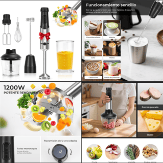 💥 MEGA CHOLLO Batidora de Mano 1200W kowdom 🔻–72 % ahora por 🥣37,99 €