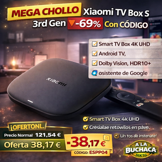 🎯 MEGA CHOLLO Xiaomi TV Box S 3rd Gen 🔻–69 % Con CÓDIGO